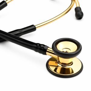 Yuwell Stethoscope Black Tube & Gold Chestpiece