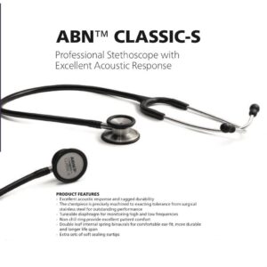 ABN Classic-S Stethoscope Adult Black