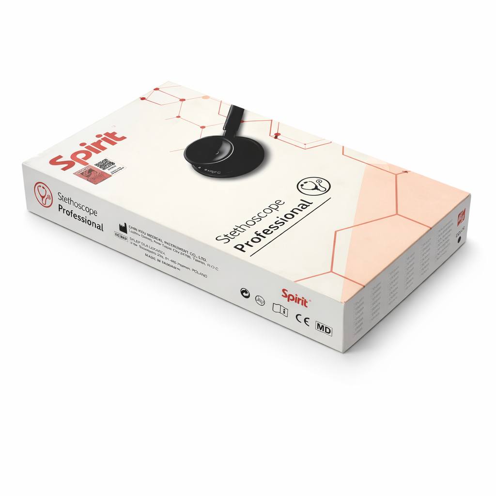 Spirit Professional Stethoscope – Black Edition (Dual Head) - Image 4
