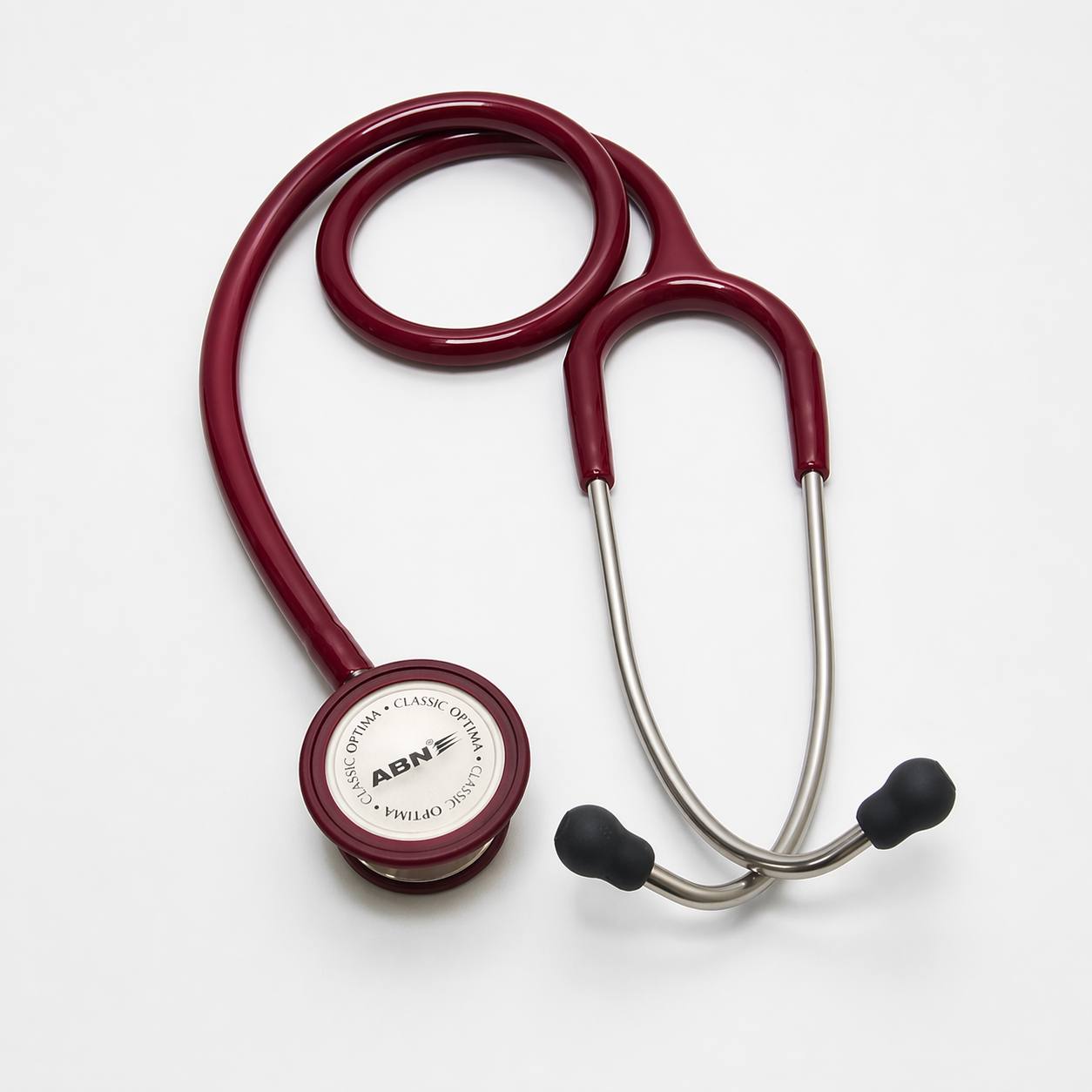 ABN Classic Optima Adult Stethoscope – Burgundy - Image 2