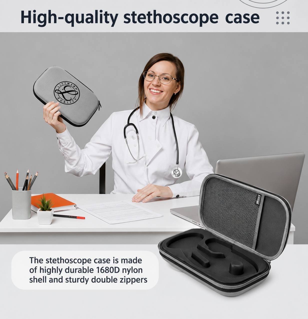 Stethoscope Carry Case – Gray - Image 3