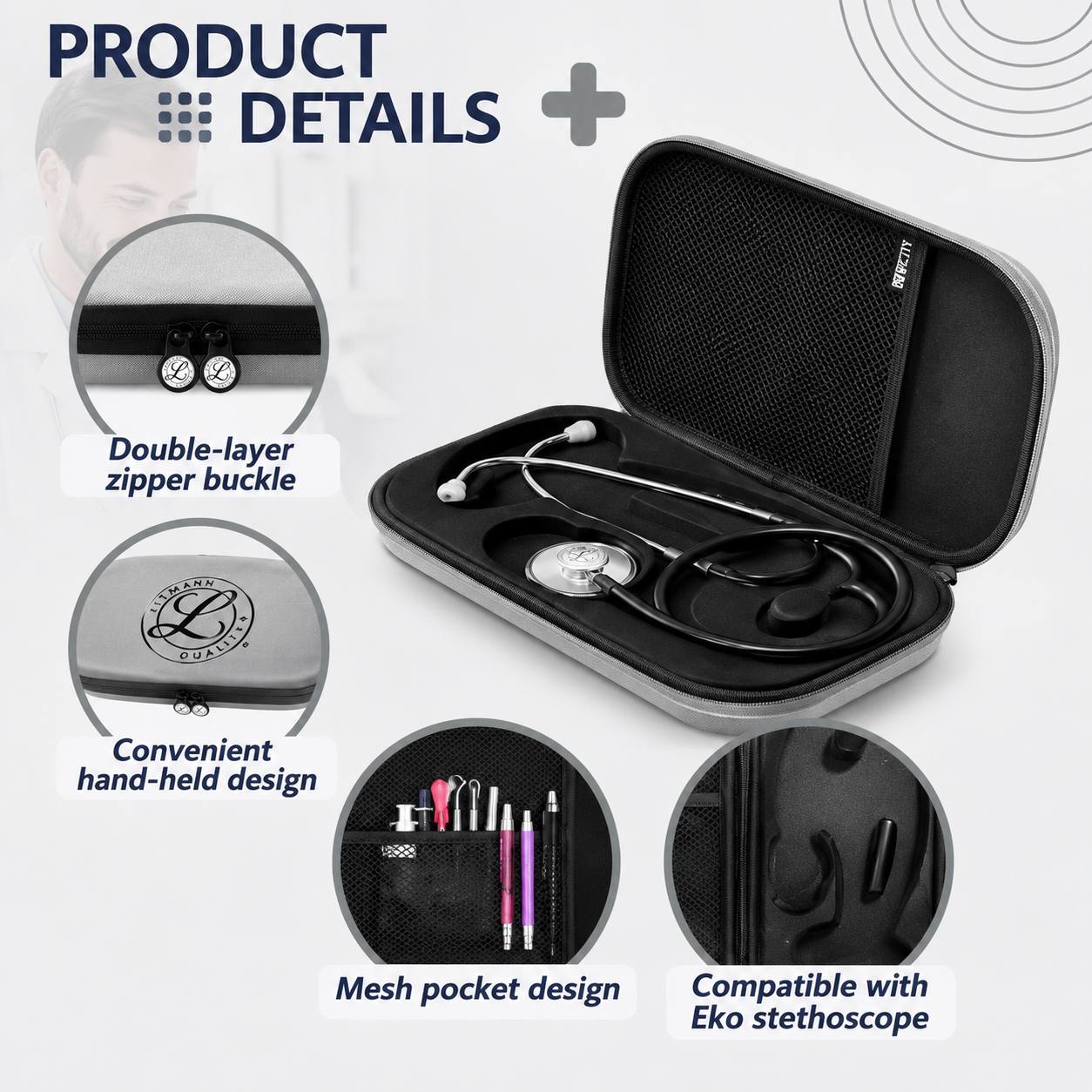 Stethoscope Carry Case – Gray - Image 4