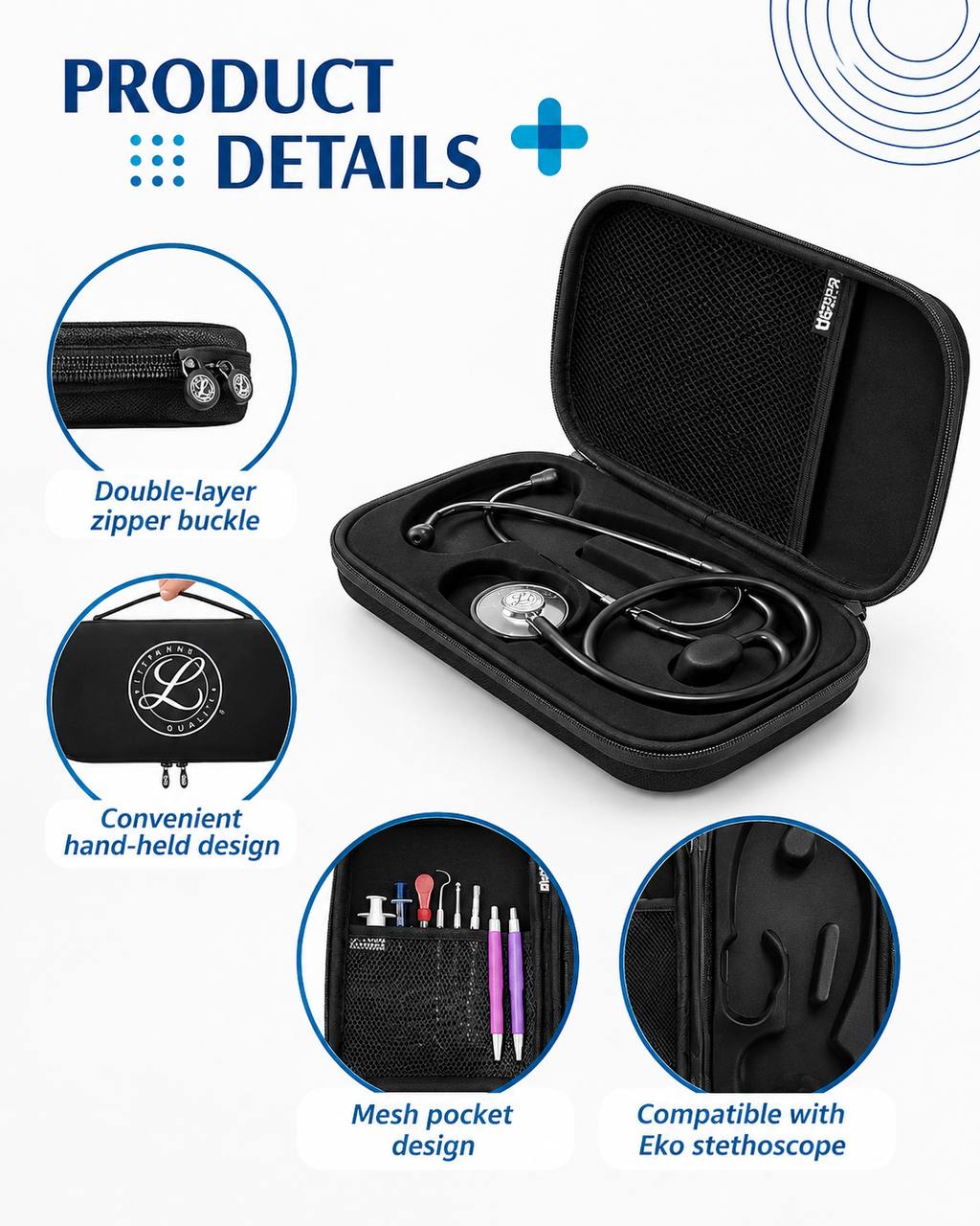 Stethoscope Carry Case- Black - Image 5