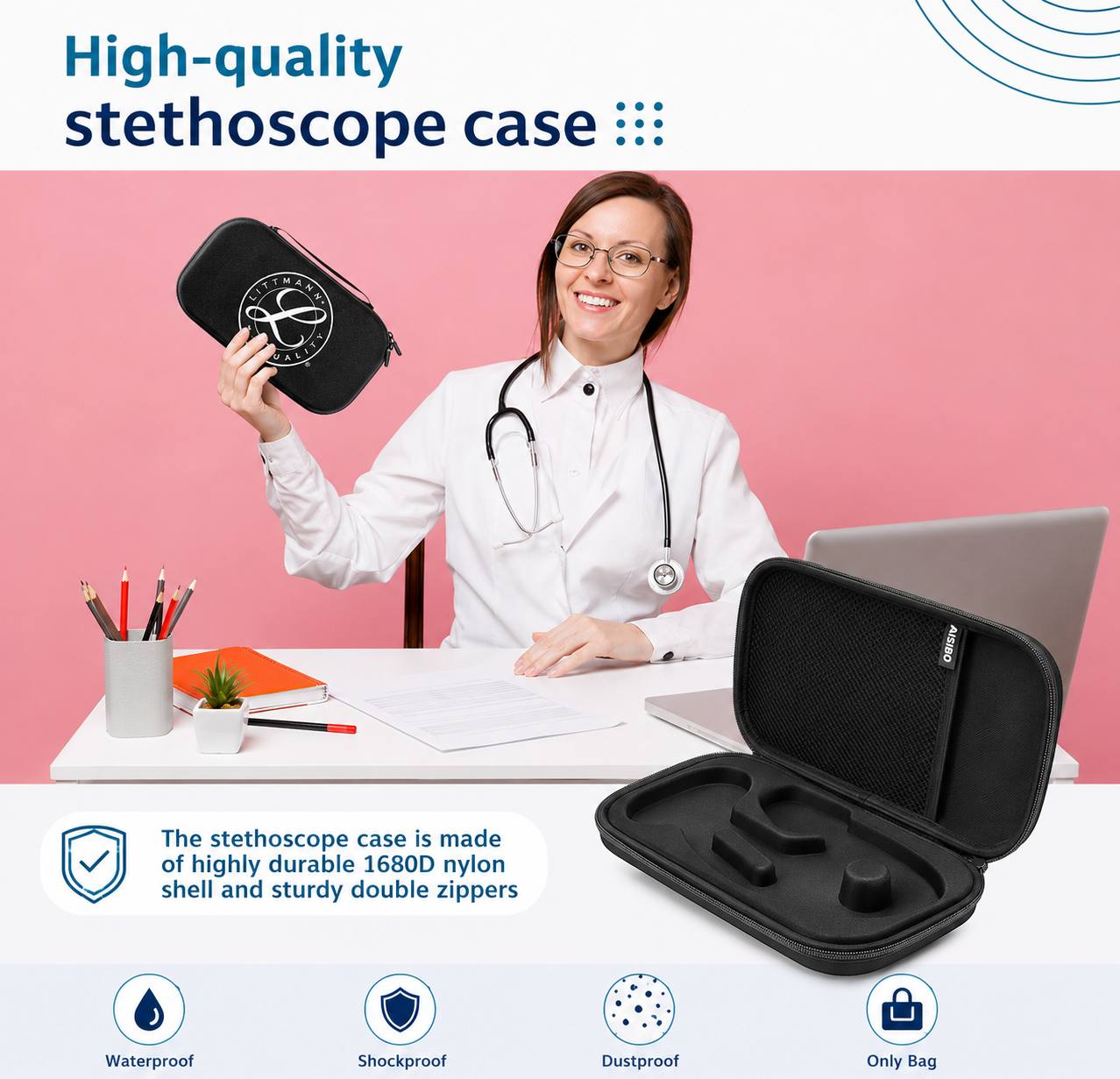 Stethoscope Carry Case- Black - Image 6