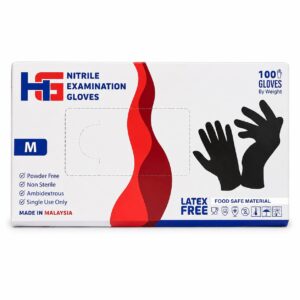 Black Nitrile Examination Gloves